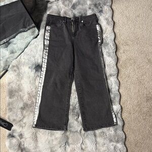 Epic Threads Kids Black Jeans with Silver Stripes